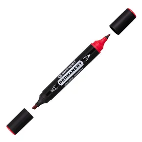 Popisovač centropen 1666 Permanentní dvouhrotý - červený